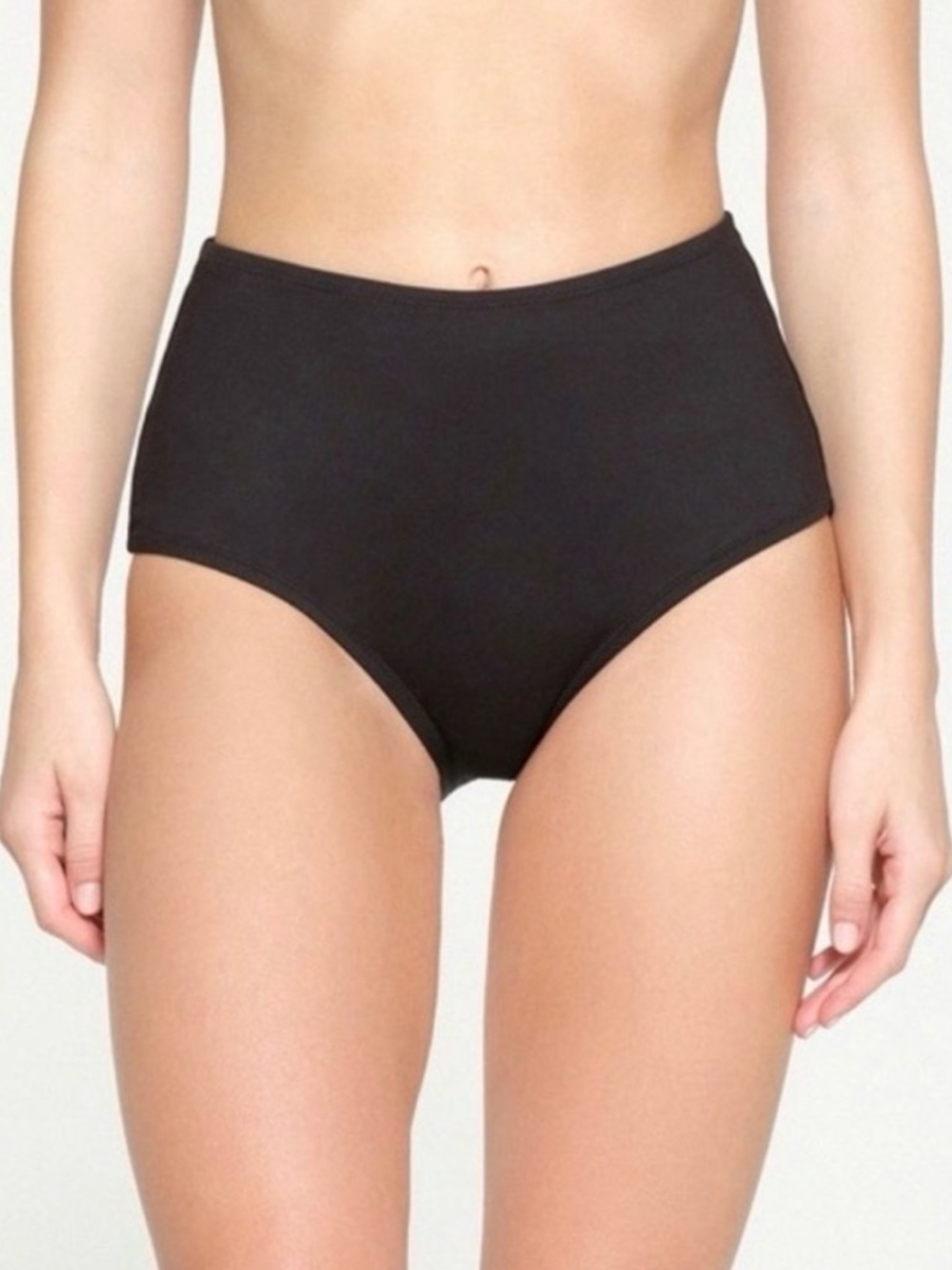 SKIMS Signature Swim High-Waisted Full Brief | Onyx Black | Small
